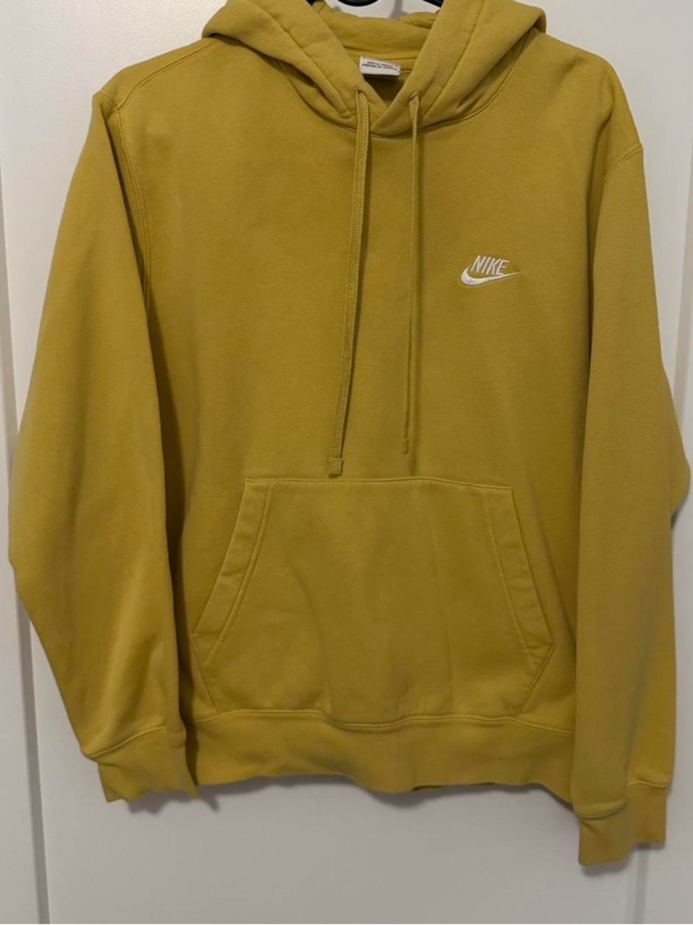 Nike Men's Mustard Green Pullover Hoodie